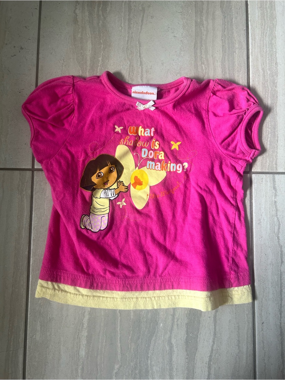 Nickelodeon Dora Pink Girls Short Sleeve Top 3x